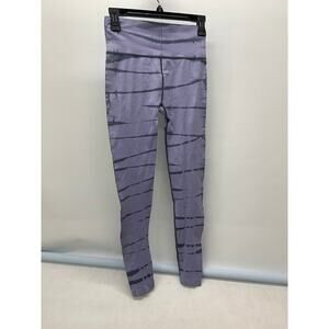 Zella Leggings Purple Lavender Tie Dye Seamless High Waisted Ankle Active